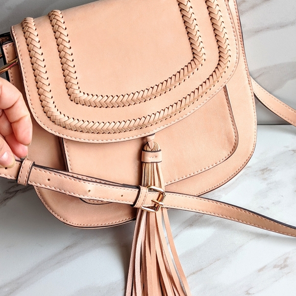 Franco Sarto Handbags - FRANCO SARTO Vegan Leather Blush Pink Crossbody